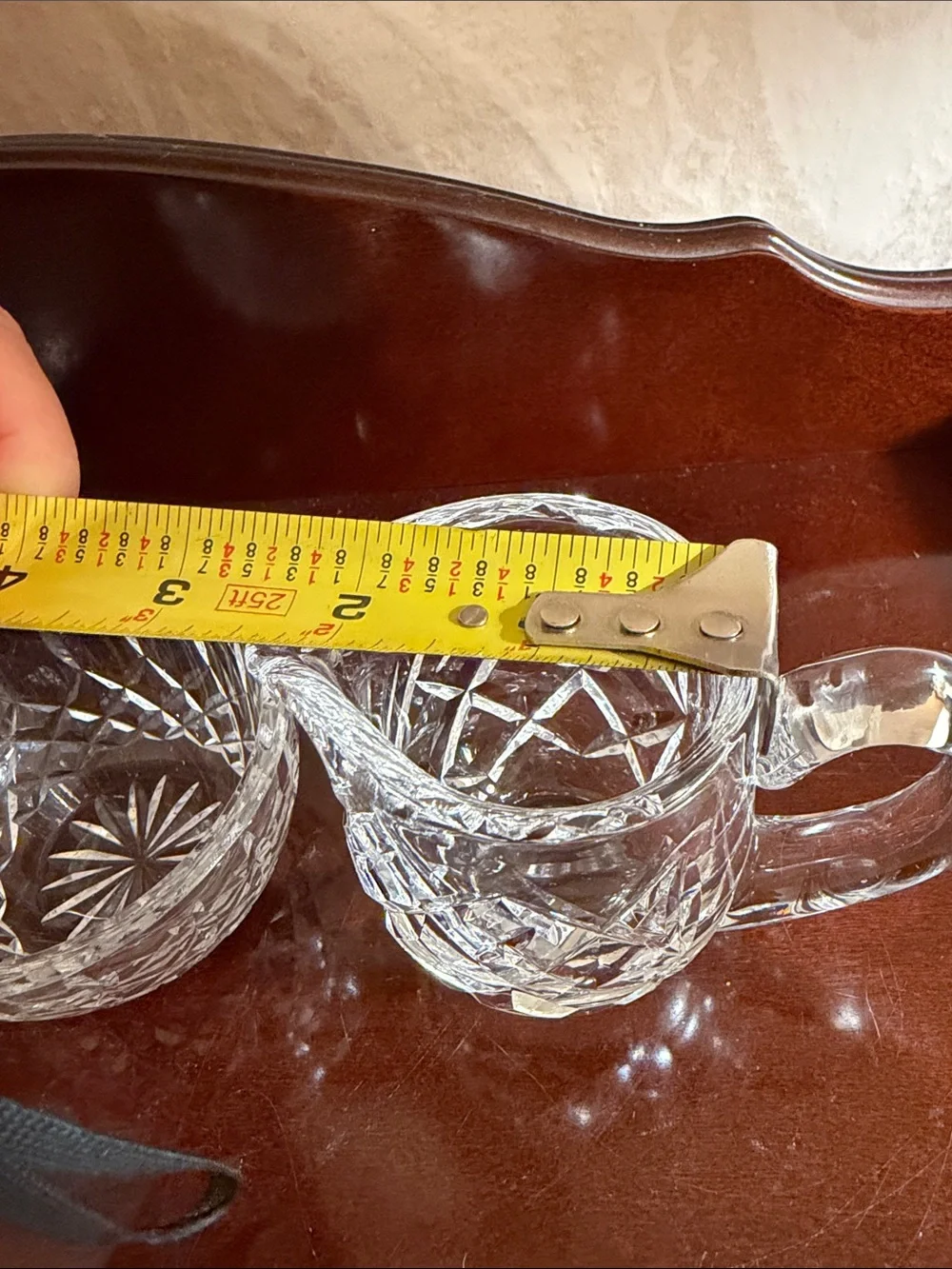 Waterford Clear Crystal Cut Creamer and Sugar Bowl Set